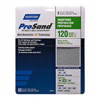 SANDPAPER PROSAND SMOOTHING 9"X11" 120GRIT 3PK 02619