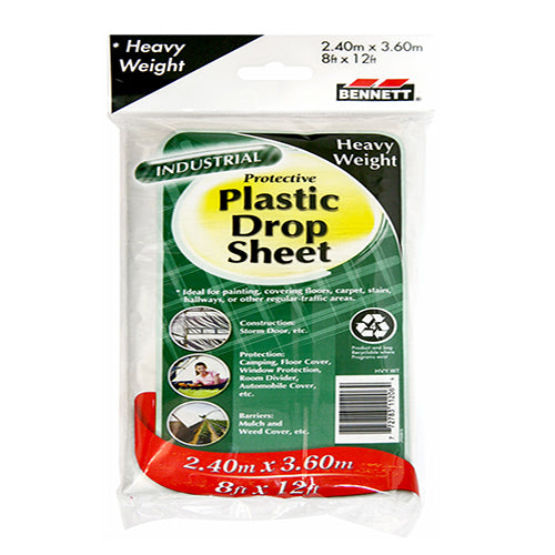 SHEET DROP PLASTIC 8' X 12' HEAVY HVYWT